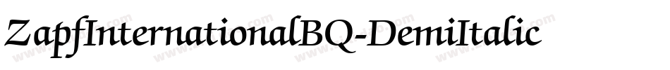 ZapfInternationalBQ-DemiItalic字体转换