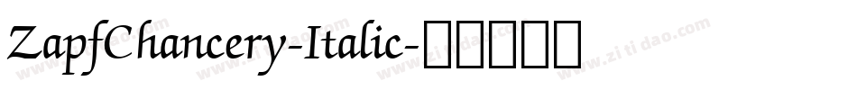 ZapfChancery-Italic字体转换