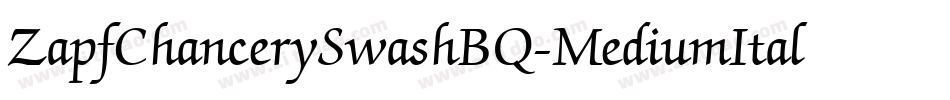 ZapfChancerySwashBQ-MediumItalic字体转换