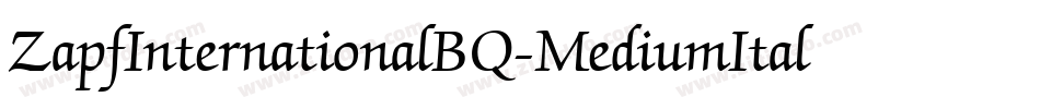 ZapfInternationalBQ-MediumItalic字体转换