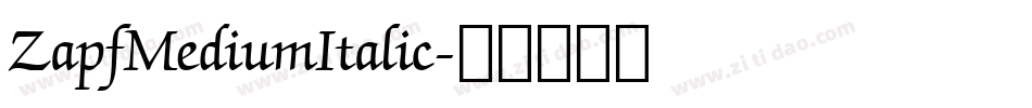 ZapfMediumItalic字体转换