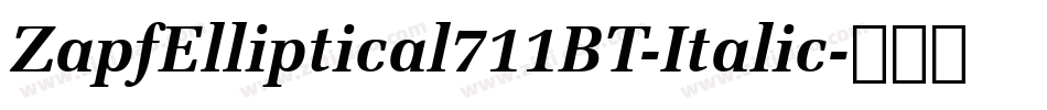 ZapfElliptical711BT-Italic字体转换