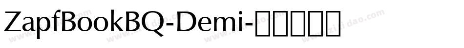ZapfBookBQ-Demi字体转换