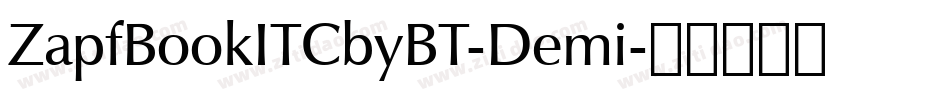 ZapfBookITCbyBT-Demi字体转换