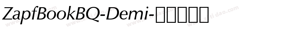 ZapfBookBQ-Demi字体转换