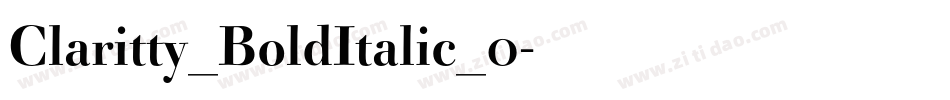 Claritty_BoldItalic_0字体转换
