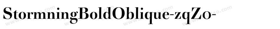 StormningBoldOblique-zqZ0字体转换