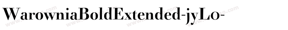 WarowniaBoldExtended-jyL0字体转换
