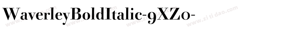 WaverleyBoldItalic-9XZ0字体转换