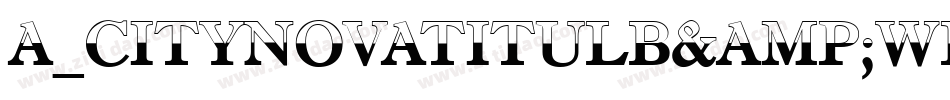a_CityNovaTitulB&WLt字体转换