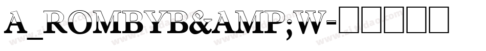 a_RombyB&W字体转换