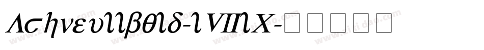 Achveullbold-l7lX字体转换
