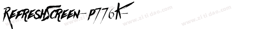 RefreshScreen-p776K字体转换