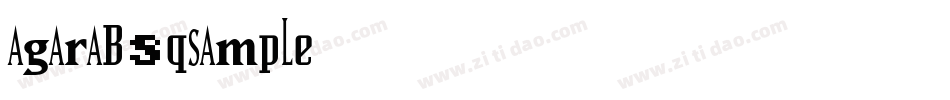 AGArabsqSample字体转换