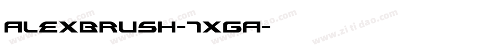 AlexBrush-7XGA字体转换