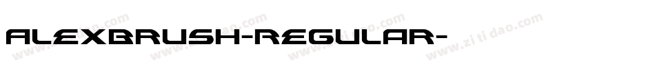 AlexBrush-Regular字体转换