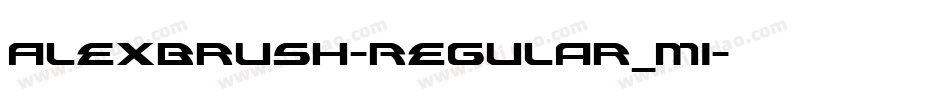 AlexBrush-Regular_mi字体转换