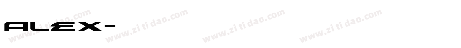 alex字体转换