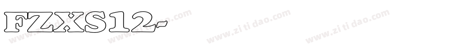 FZXS12字体转换