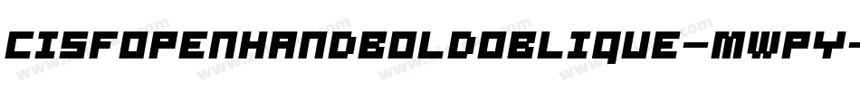 CisfOpenhandBoldOblique-MwpY字体转换