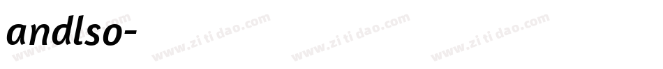 andlso字体转换
