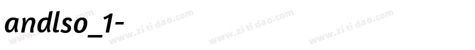 andlso_1字体转换