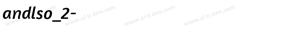 andlso_2字体转换