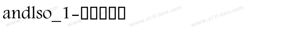 andlso_1字体转换
