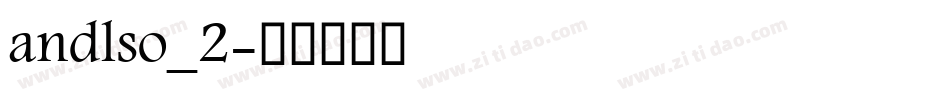 andlso_2字体转换