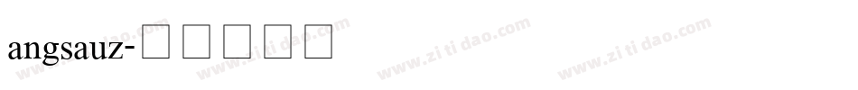 angsauz字体转换