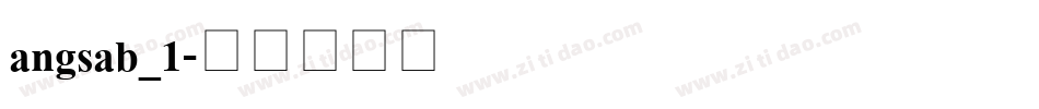 angsab_1字体转换