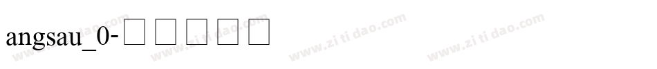 angsau_0字体转换