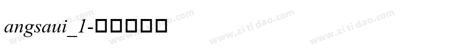 angsaui_1字体转换