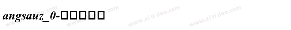 angsauz_0字体转换