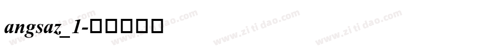 angsaz_1字体转换