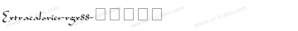 Extracalories-rgx88字体转换