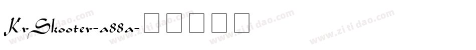 KrSkooter-a88a字体转换
