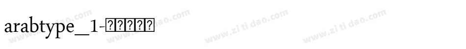 arabtype_1字体转换