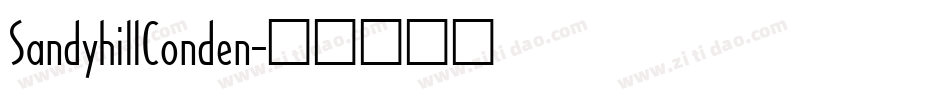 SandyhillConden字体转换