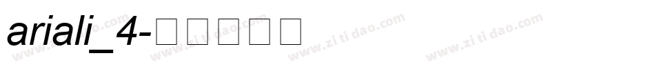 ariali_4字体转换