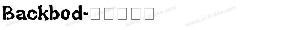 Backbod字体转换