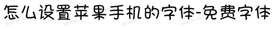 怎么设置苹果手机的字体字体转换