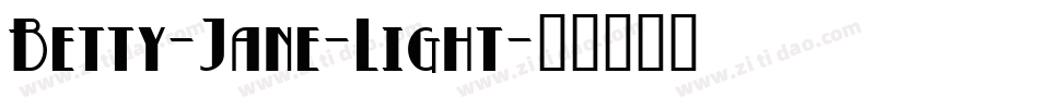 Betty-Jane-Light字体转换