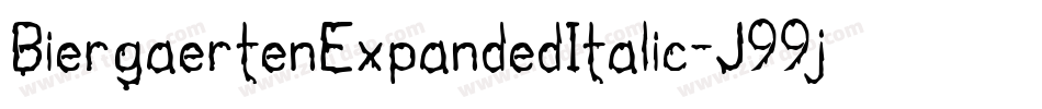 BiergaertenExpandedItalic-J99j字体转换