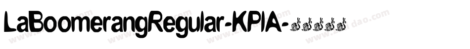 LaBoomerangRegular-KPlA字体转换