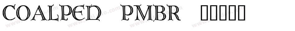 Coalpen-PMBr字体转换