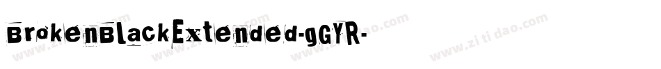 BrokenBlackExtended-gGYR字体转换