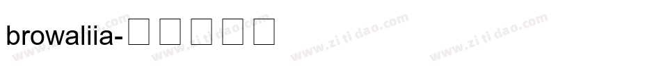 browaliia字体转换