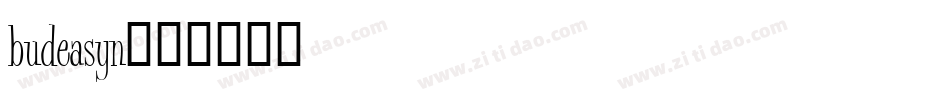 budeasyn字体转换