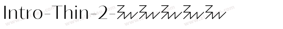 Intro-Thin-2字体转换